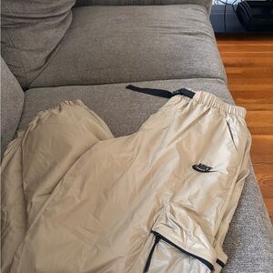 Nike Beige Track Pants with Black Details